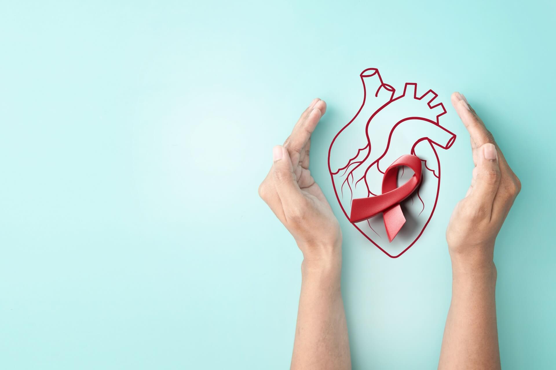Mani proteggono un cuore disegnato. Prevenzione cardiovascolare